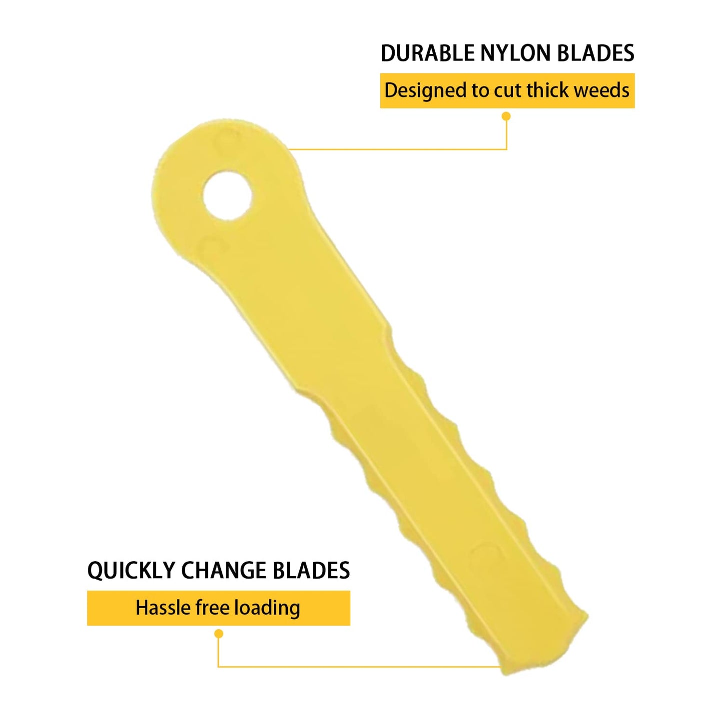 Kudoosen 30Pack 70289A Replacement Head Blades Fit for Weed Warrior 14867B Push-N-Load 3-Blade Trimmer Head and Pivotrim Hybrid 2-N-1 Weed Trimmer Heads