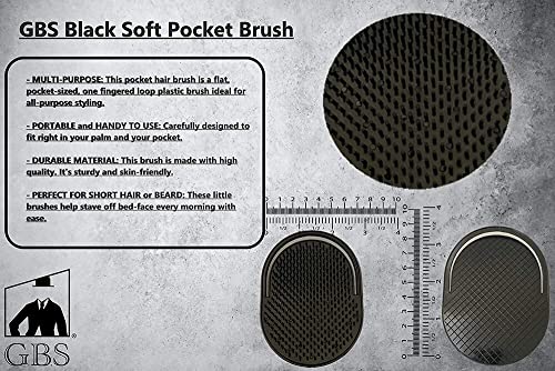G.B.S Pocket Palm Brush Comb Massager for All Hair Types - Pack of 2