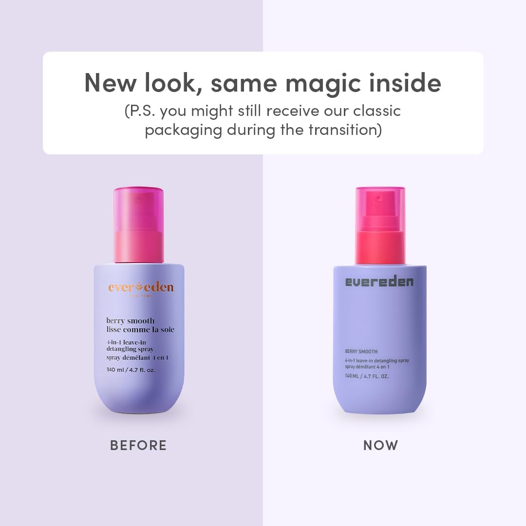 Evereden Detangler Spray for Kids - 4-in-1 Leave-In Conditioner | Paraben-Free, Vegan, 4 fl oz