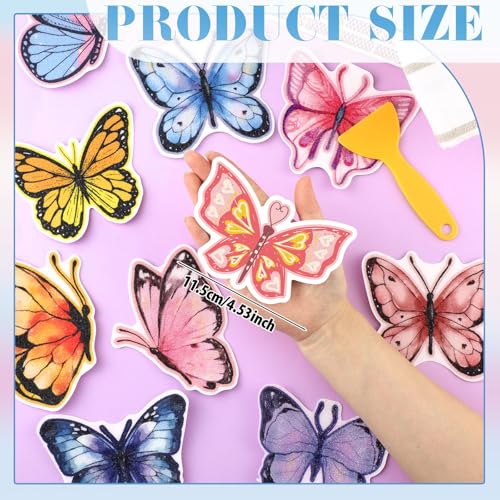 Yaomiao 24 Pcs Butterfly Non-Slip Bathtub Stickers - Safe & Easy to Apply