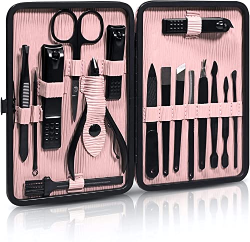 Manicure & Pedicure Nail Care Set with Toenail Clippers for Thick Nails