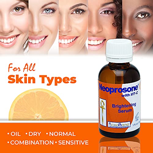 Neoprosone Vitamin C Serum for Face - 1 Fl Oz (Pack of 2) | Brightening, Anti-Wrinkle