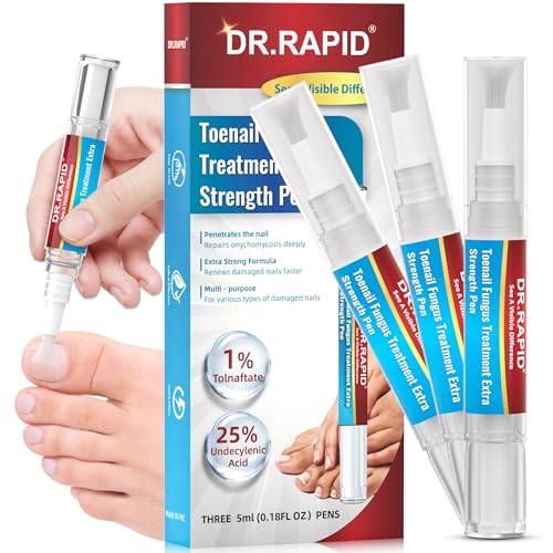 DR.RAPID Toenail Fungus Treatment Pen - Extra Strength, 1 Fl Oz (Pack of 3) with 25% Undecylenic Acid