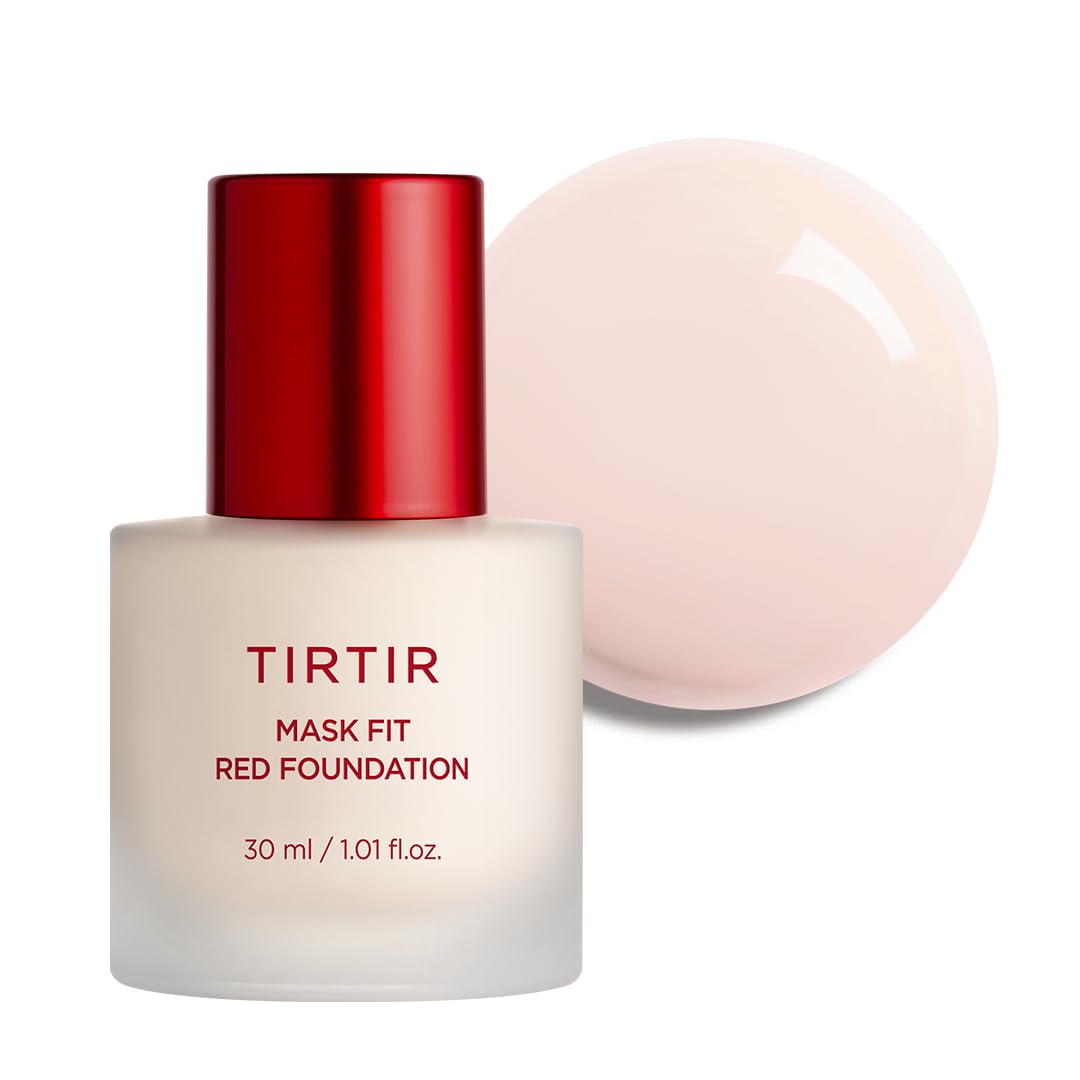 TIRTIR Mask Fit Red Foundation - Long Lasting Flawless Coverage, Hydrating & Pore-Blurring | #21N Ivory, 1.01 Fl Oz