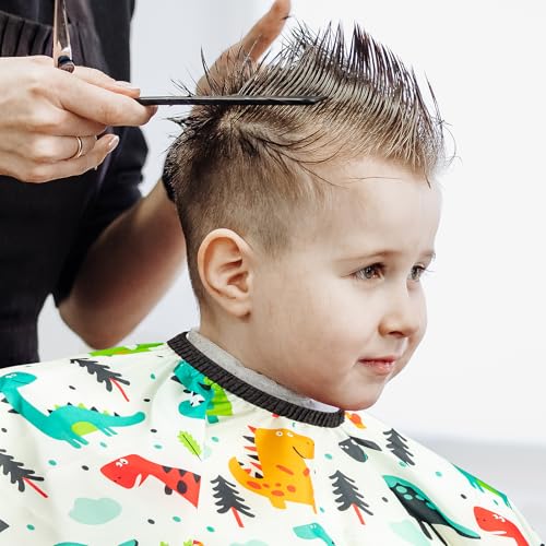 Gealaek Kids Haircut Cape Set with Dinosaur Pattern, 55x40 Inches