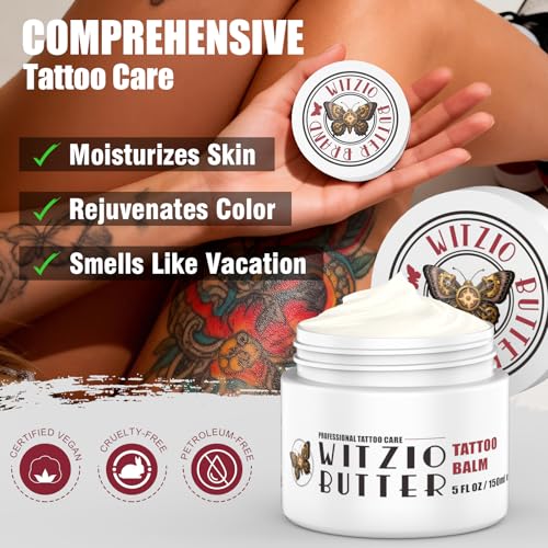 Tattoo Aftercare Balm & Butter - 5oz (150ml) for Healing & Vibrancy