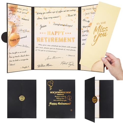 Jumbo Retirement Signature Book with Extra Card & Pocket