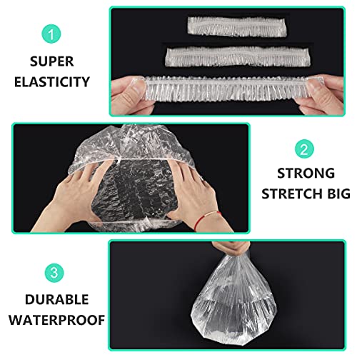 Keeygo Disposable Shower Caps - 50 PCS Waterproof Hair Caps 20.5"