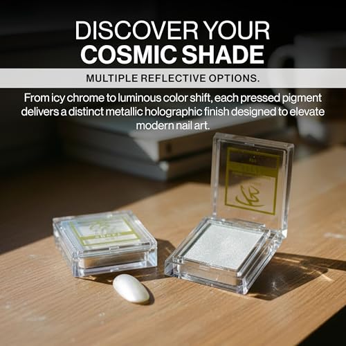 Bachik Cosmic Chrome Nail Powder - Holographic Angel Finish for Gel Nails