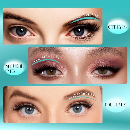 GEMERRY D Curl Lash Clusters 280pcs - Wispy Volume Eyelash Extensions for Beginners