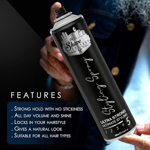 The Shave Factory Ultra Strong Styling Spray - Regular Hold 400ml