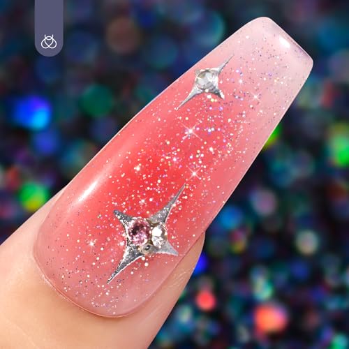 Beetles Iridescent Silver Glitter Gel Top Coat 10ml