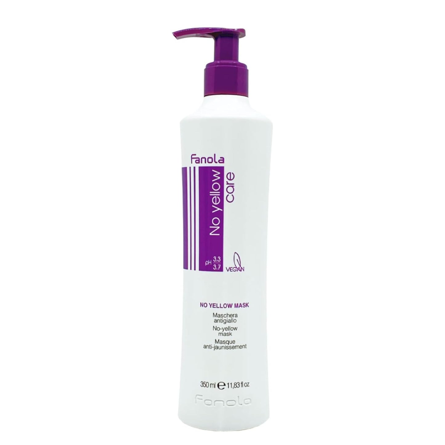 Fanola No Yellow Purple Hair Mask - Deep Conditioning for Blonde & Grey Hair | Intense Violet Pigment, 11.8 Fl Oz
