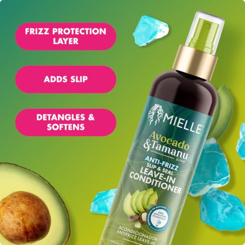 Mielle Organics Avocado & Tamanu Leave-In Conditioner Spray for Frizz Control & Detangling - Conditioner, 8 oz