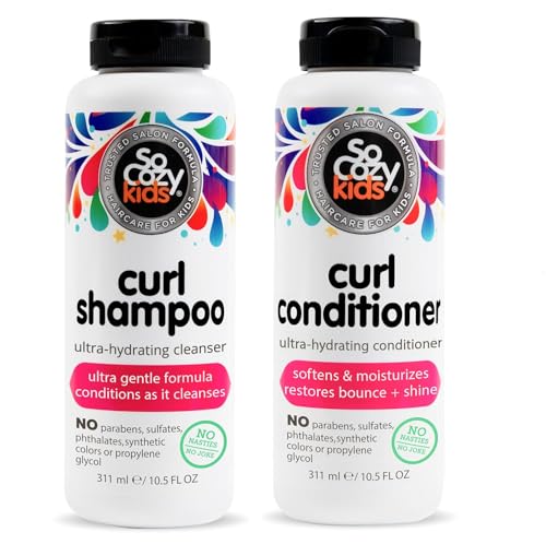 So Cozy Kids Curl Shampoo and Conditioner Set - Hydrating Hair Care Bundle