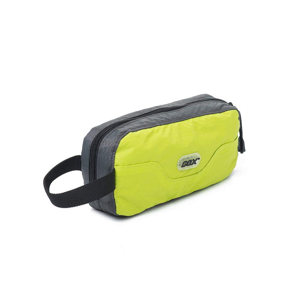 GOX Travel Small Toiletry Bag for Men Nylon Dopp Kit Medicine Bag Travel Organizer Pouch Shave Kits for Teens Toiletry Essentials Bathroom Compact (Green, 7.9 * 3.7 * 2 Inches)