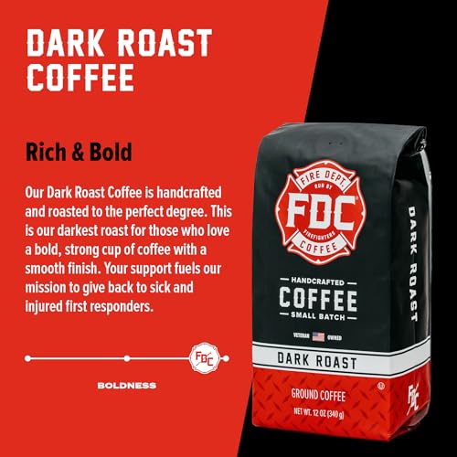 Fire Department Coffee Dark Roast - 12 oz Ground Coffee
