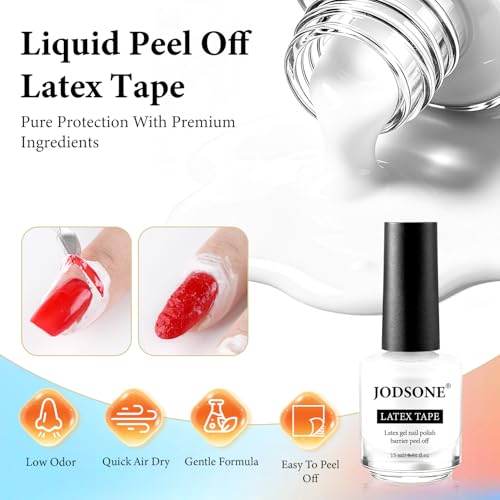 JODSONE 4Pcs 15ML Gel Nail Polish Remover Kit with Cuticle Oil