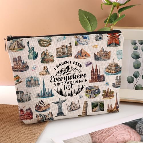 I Haven't Been Everywhere Travel Makeup Bag for Women - Gift for Travelers, Christmas & Birthday