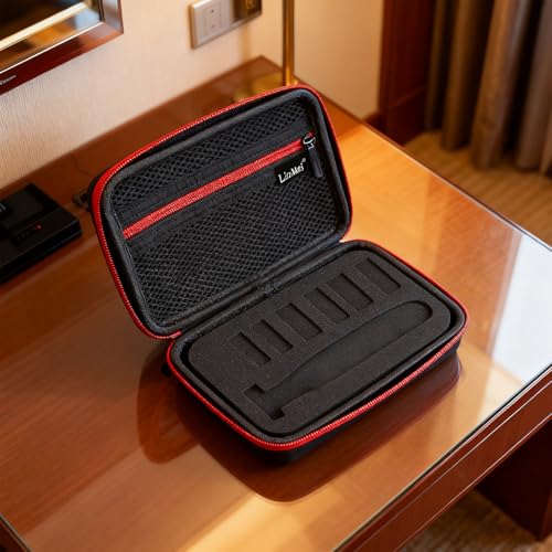 LinMei Travel Shaver Case for QP2724/90, QP2834/70 & More – Red+Black Hard Carrying Case