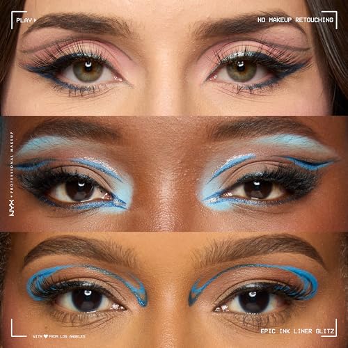 NYX Epic Ink Glitz Liquid Eyeliner - Waterproof Shimmer Teal Blue