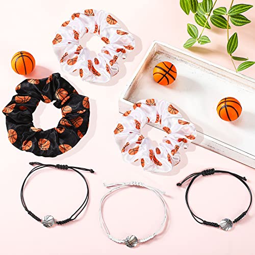 Hoteam Basketball Scrunchies & Bracelets Set - 40 Pcs for Girls