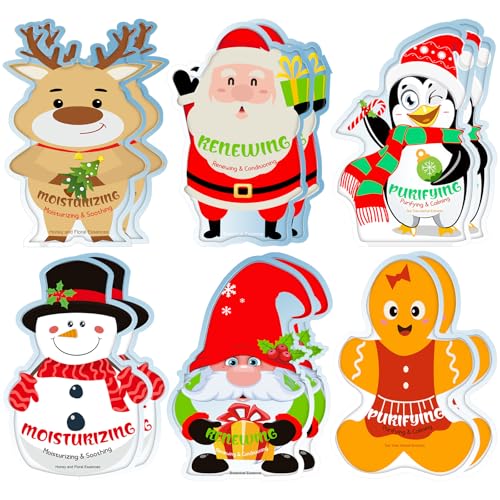 Timgle 24 Pcs Christmas Facial Sheet Masks - Hydrating Skincare Gift Set
