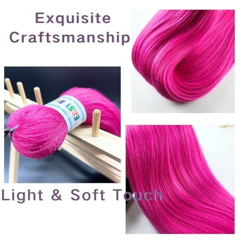Leticia Magenta Pink Pre-Stretched Braiding Hair 26 Inch | 6 Bundles