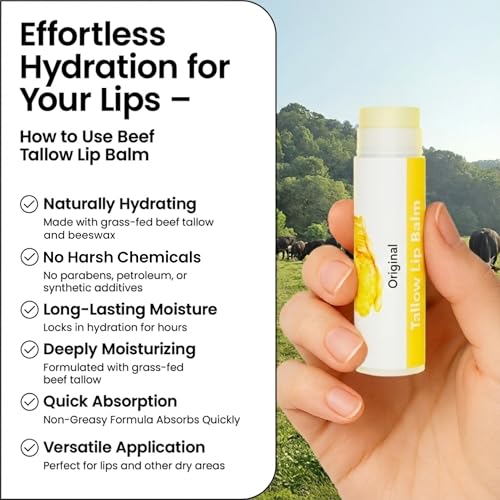 Cattle Creek Tallow Lip Balm – All-Natural Hydration (Pack of 3)