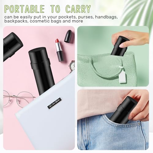 15 Pcs 2 oz Black Twist-Up Deodorant Containers - Refillable Lip Balm Tubes