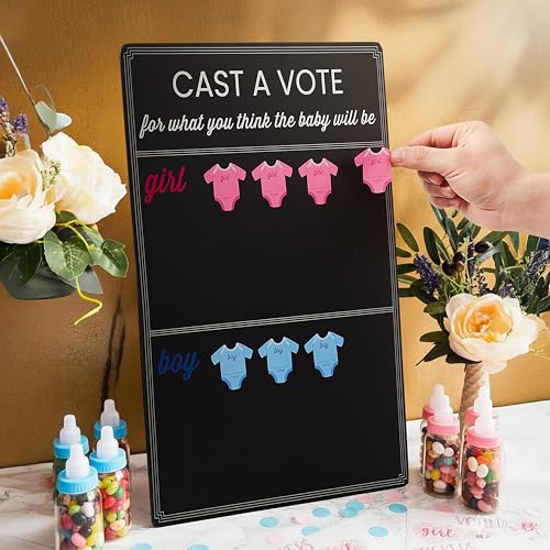 Gender Reveal Voting Board Game with 144 Stickers - Baby Shower Décor