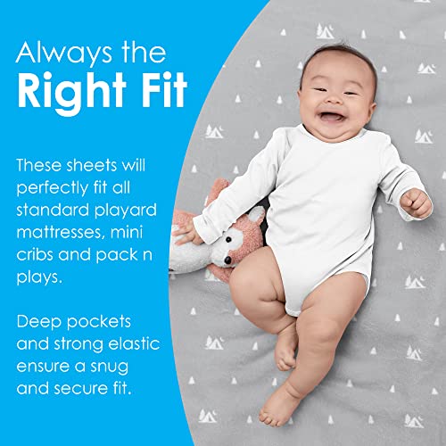 Woodland Pack N Play Sheets 3-Pack | Soft Fitted Mini Crib Sheets