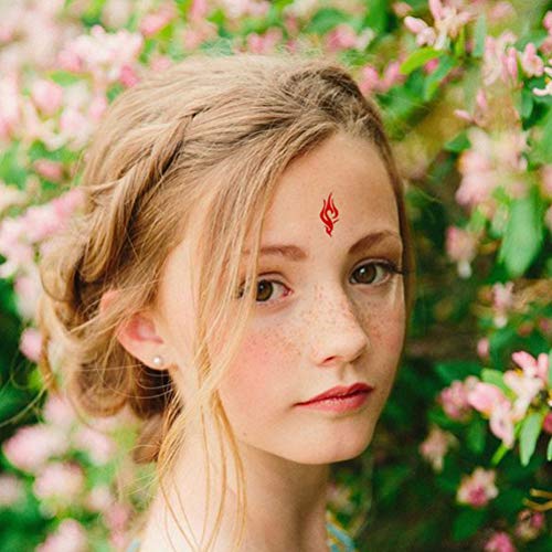 Lurrose Temporary Forehead & Face Tattoo Stickers 30 Sheets Chinese Style Body Art