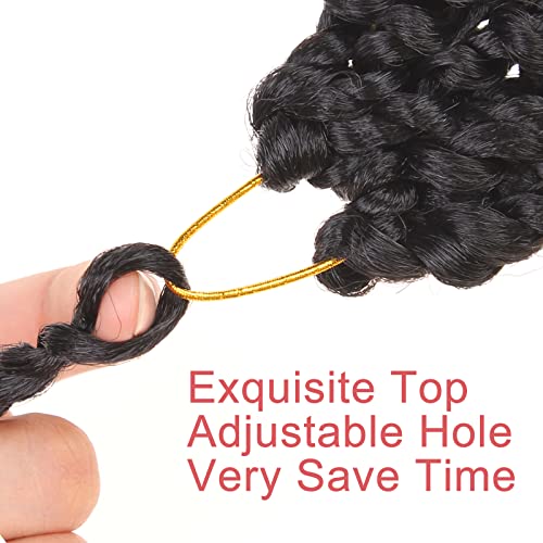 Leeven 8 Inch Passion Twist Crochet Hair 8 Packs - Short Pre-Twisted Synthetic Braids for Women