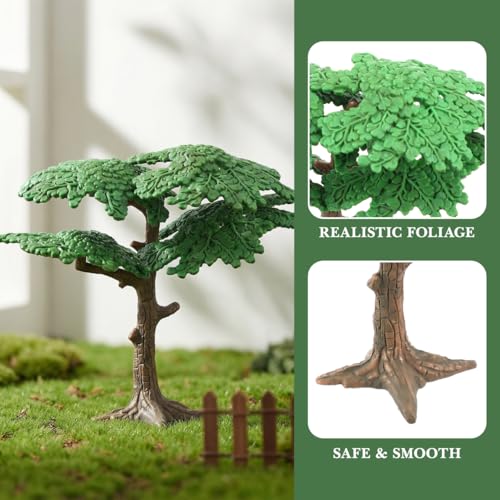 Toyvian Mini Artificial Pine Cypress Trees - Set of 3 for Dioramas