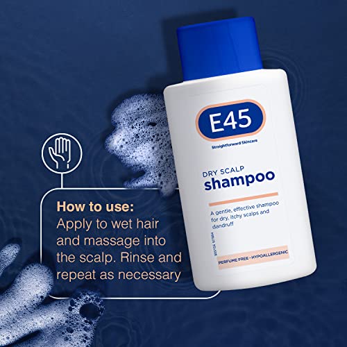 E45 Dry Scalp Shampoo 200ml - Dermatologically Tested, Dandruff Care