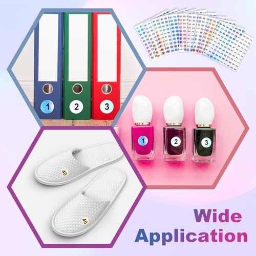 Self-Adhesive Number Stickers 1-1000 - Waterproof Round Labels