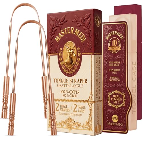 Copper Tongue Scraper Set with Travel Case – Oral Hygiene Tool