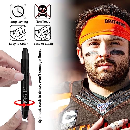 HOSAILY Green Eye Black Stick - Long Lasting Face Paint for Sports