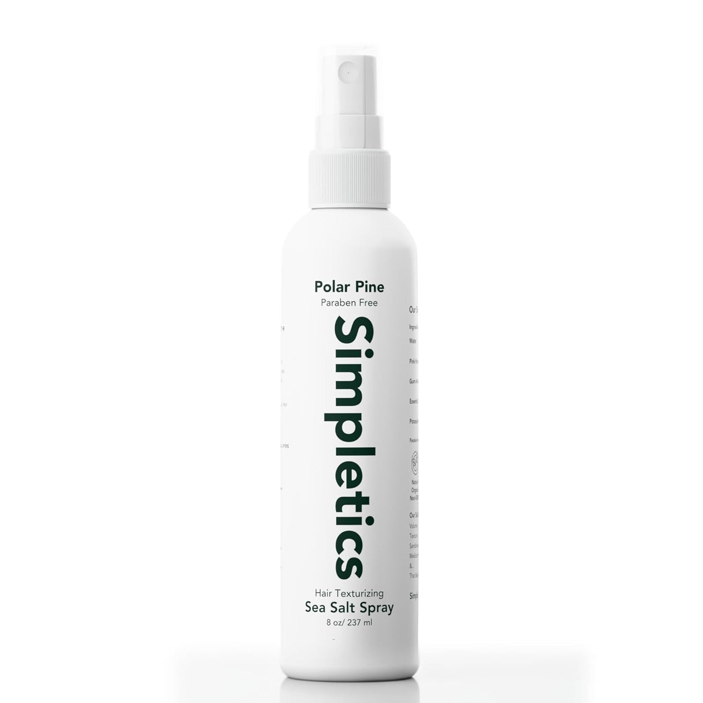Himalayan Sea Salt Hair Spray - Vanilla Scented, Natural 5-Ingredient Formula for Beach Waves & Volume | Unisex 8 fl oz