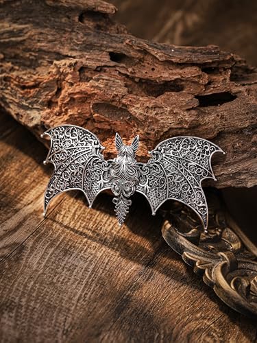 HAQUIL Gothic Moon Moth Hairpin, Vintage Celtic Metal Hair Clip for Women