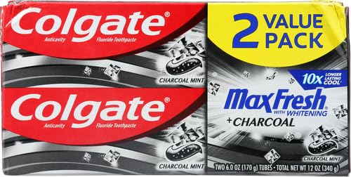 Colgate Max Fresh Toothpaste with Charcoal & Mint 18oz Pack of 1 – Long-Lasting Fresh Breath & Cavity Protection