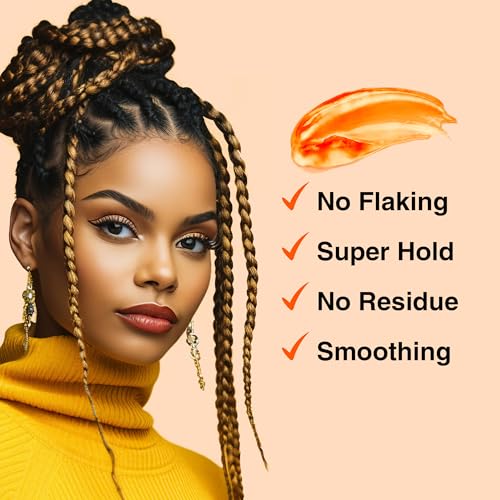 BELLATIQUE Grip N Glide Braiding Gel, Maximum Hold for Locs & Twists, 15 oz