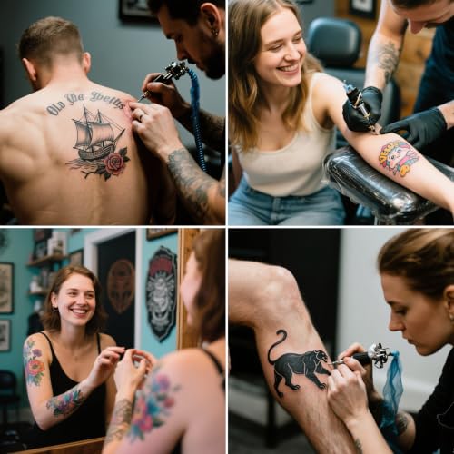 300Pcs Tattoo Ink Caps Kit with Stable Base - Small, Medium, Large