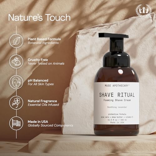 Muse Apothecary Lavender Foaming Shave Cream - Sensitive Skin, 11.5oz