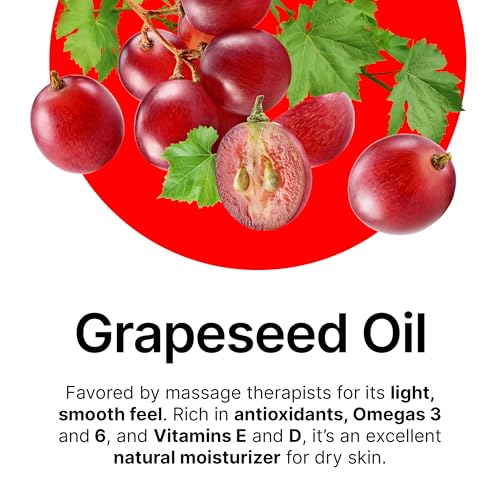 Heather Loraine Fragrance-Free Grapeseed Oil 4 Fl Oz - Pure Skin, Hair & Body Oil