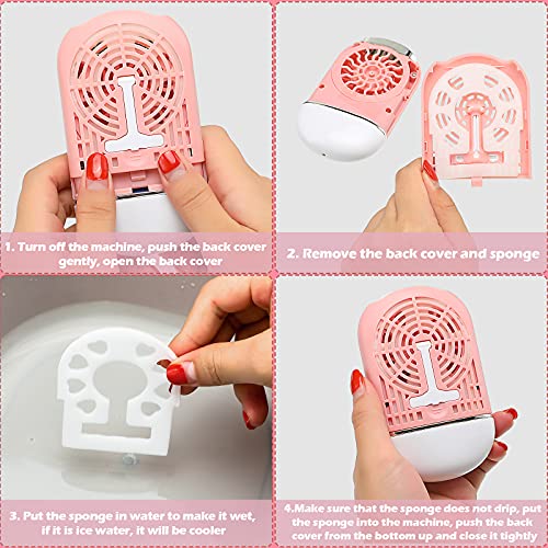 Honoson 3Pcs Nano Fan & Facial Steamer Set for Lash Extensions, Pink