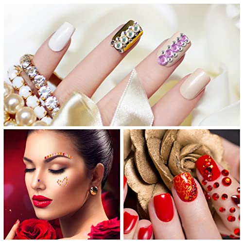 1600 Pcs Self-Adhesive Face Gems in 15 Colors for Makeup