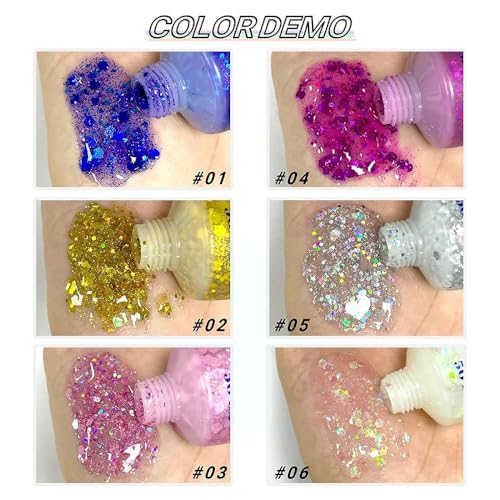 Gold Body and Face Glitter Gel for Makeup, Costume & Party Looks