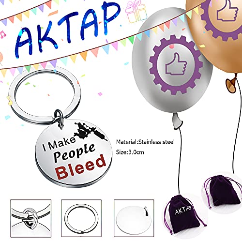 AKTAP Tattoo Artist Keychain - Unique Body Art Jewelry Gift for Tattooers